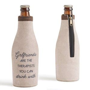 NWT Therapists Up-Cycled Canvas Bottle Cover M-5352